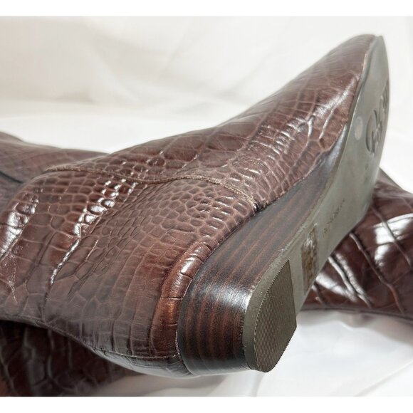 NWOT - Vintage BCBG  Genuine Leather "Petler" Boots - Dark Brown - Size 7 1/2 - Picture 6 of 9